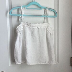 Blu Pepper White Crop Top Textured